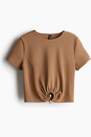 H&M Ribattu helmikoristeinen T-paita