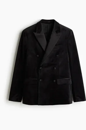 H&M Kaksirivinen samettinen smokkibleiseri Regular Fit