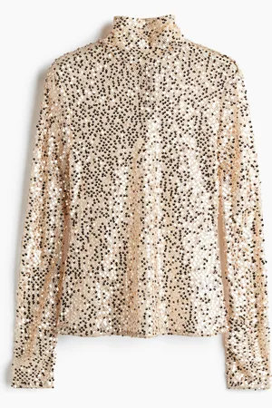 H&M Paljettikoristeinen puolipoolopusero