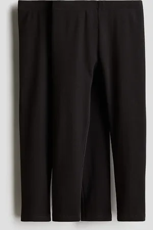 H&M 2 kpl pimapuuvillatrikoisia leggingsejä