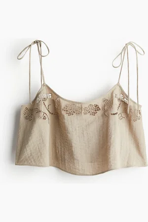 H&M Broderie anglaise -rantatoppi