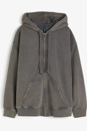 H&M Painokuvallinen oversize-vetoketjuhuppari