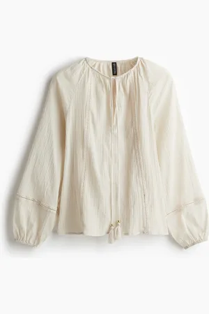 H&M Pitsiupotuksinen pallohihainen pusero