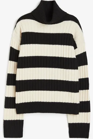 H&M Ribbineulottu poolopusero