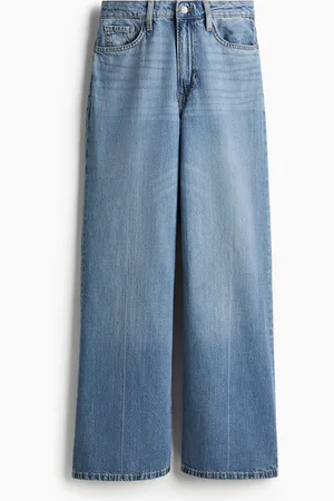 H&M Curvy Fit Feather Soft Wide Ultra High Jeans