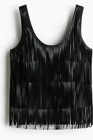 H&M Pinnoitettu hapsullinen toppi