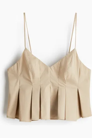 H&M Pliseerattu spagettiolkaiminen toppi
