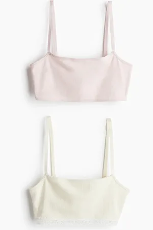 H&M 2 kpl pehmustamattomia puuvillaisia liivitoppeja