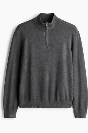 H&M Tiheäneuloksinen vetoketjullinen pusero Slim Fit