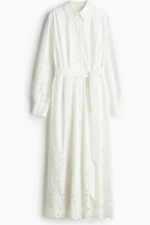 H&M Broderie anglaise -paitamekko