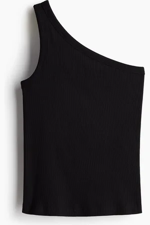 H&M Ribattu one shoulder -toppi