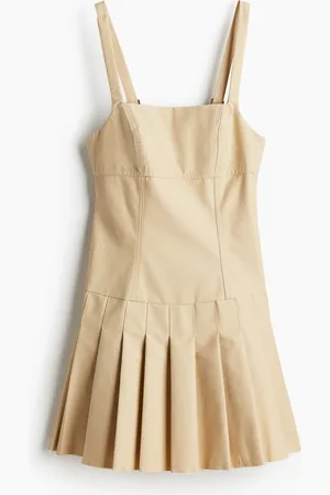 H&M Takaa syvään uurrettu pliseerattu mekko