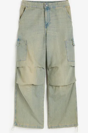 H&M Denim-laskuvarjohousut