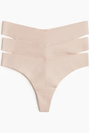 H&M 3 kpl näkymättömiä brazilian-puuvilla-alushousuja