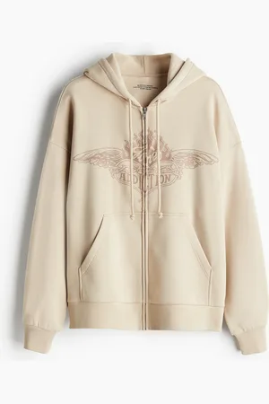 H&M Kuvallinen oversize-vetoketjuhuppari
