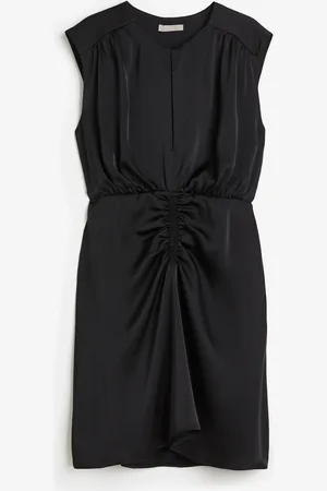 H&M Poimutettu satiinimekko