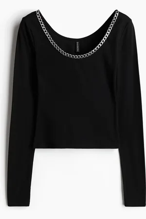 H&M Pitkähihainen ketjukoristeinen pusero