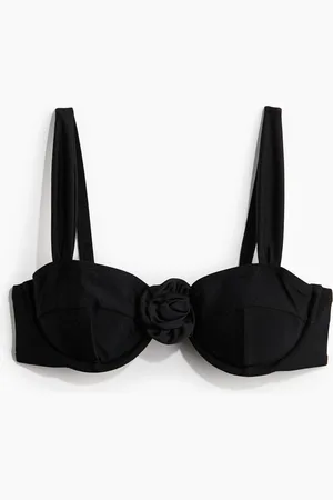 H&M Bikini Top With Flower Trim