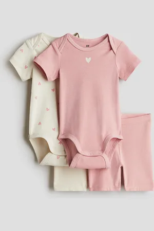 H&M Neliosainen puuvillatrikoinen setti