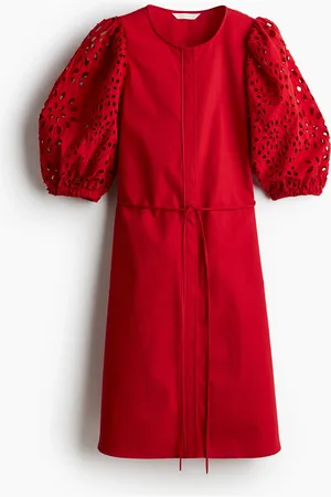 H&M Broderie anglaise -hihainen mekko