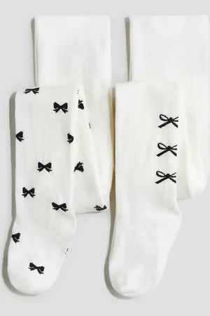 H&M 2 kpl ohuita neulesukkahousuja