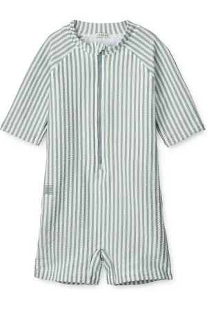 H&M Max Seersucker Shortsleeve Swim Jumpsuit