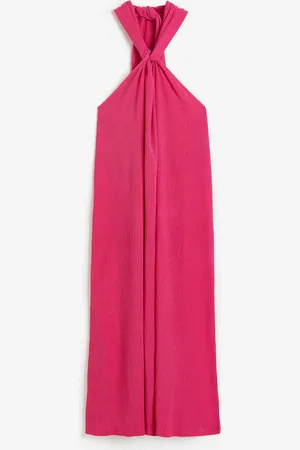 H&M Pitkä halterneck-mekko