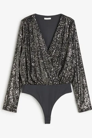 H&M Paljettikoristeinen body