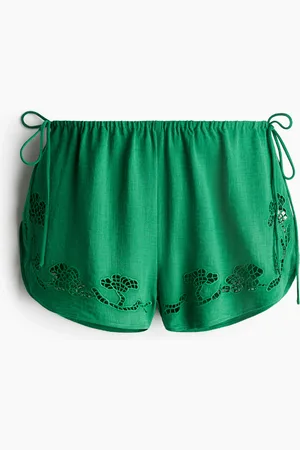 H&M Broderie anglaise -rantashortsit