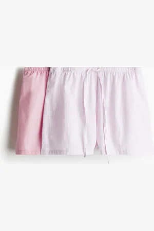 H&M 2 kpl puuvillapopliinisia pyjamashortseja