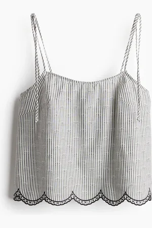 H&M Kirjailtu solmuolkaiminen toppi