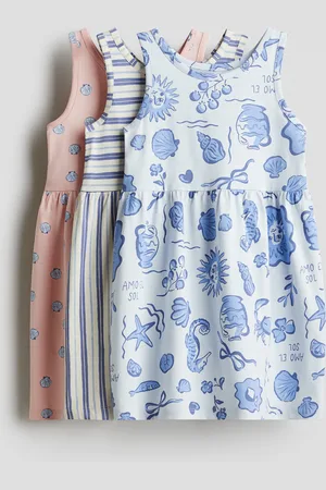 H&M 3 kpl printtipuuvillamekkoja