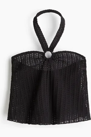 H&M Pointelle jersey halterneck top