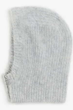 H&M Ribbineulottu villasekoitteinen kypärämyssy