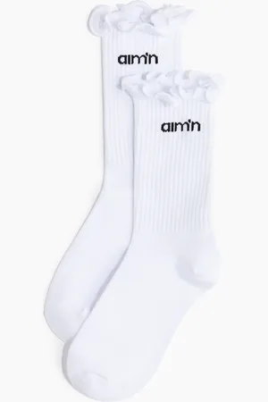 H&M Frill Logo Socks