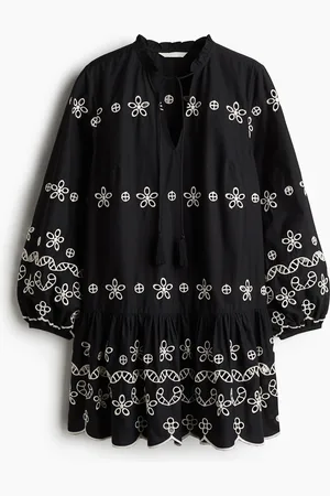 H&M Broderie anglaise -tunikamekko