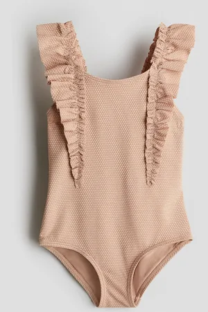 H&M Kuviopintainen röyhelöreunainen uimapuku
