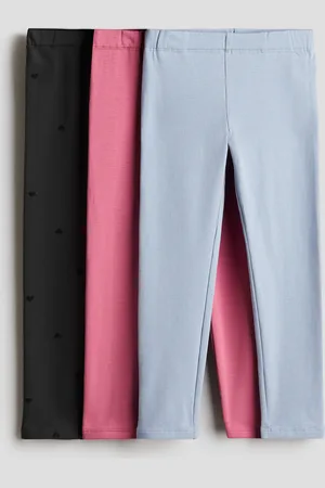 H&M 3 kpl harjattusisäpintaisia trikooleggingsejä
