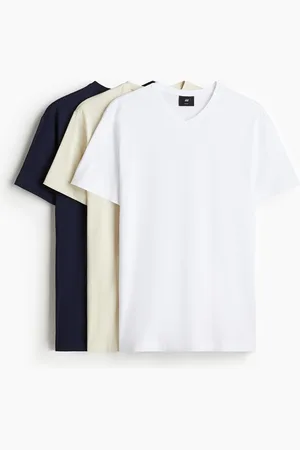 H&M 3 kpl v-aukkoisia T-paitoja Slim Fit