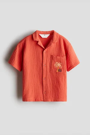 H&M Puuvillamusliininen laakakauluspaita