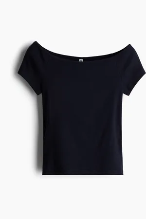 H&M Ribattu off shoulder -pusero