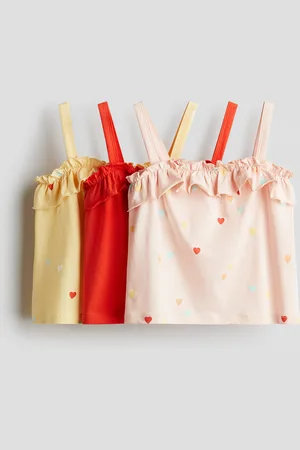 H&M 3 kpl röyhelöreunaisia toppeja
