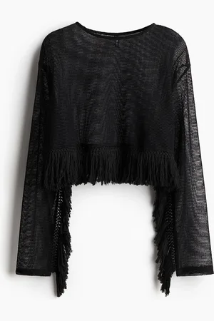 H&M Hapsureunainen mesh-pusero