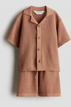 H&M Kaksiosainen puuvillainen pointelle-neulesetti