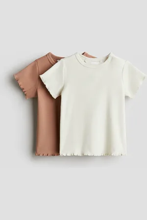 H&M 2 kpl ribattuja puuvillapuseroita