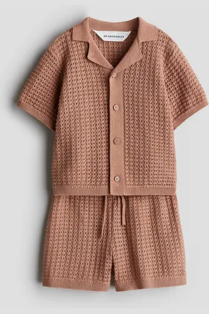 H&M Kaksiosainen puuvillainen pointelle-neulesetti