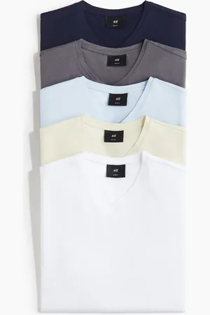 H&M 5 kpl v-aukkoisia T-paitoja Slim Fit