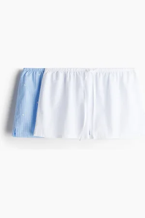 H&M 2 kpl puuvillapopliinisia pyjamashortseja