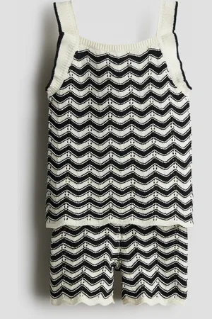 H&M Kaksiosainen puuvillainen pointelle-neulesetti