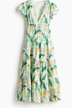 H&M Kaitalehameinen popliinimekko